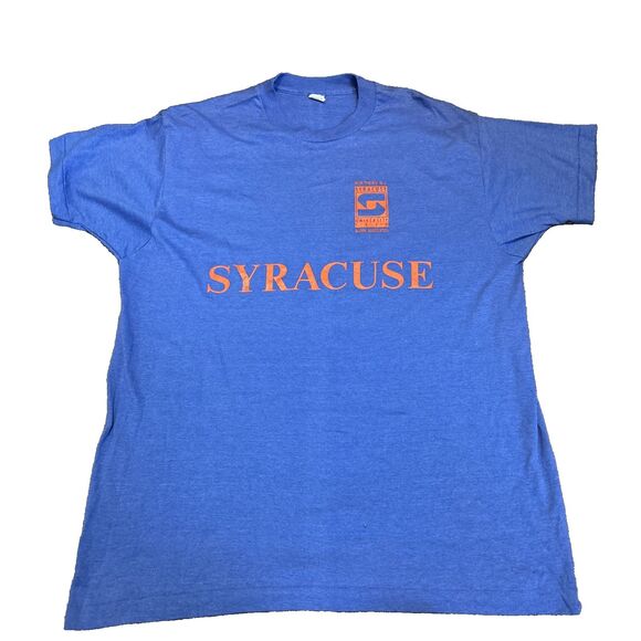 VTG 2XL Screen Stars Syracuse Alumni University Blue T Shirt Single Stitch - Picture 1 of 8
